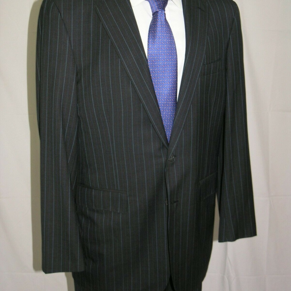 Mr. Ned Canvassed Custom Made Flat Front Dark Gra… - image 7